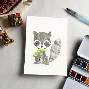 Winter Raccoon | Take & Paint