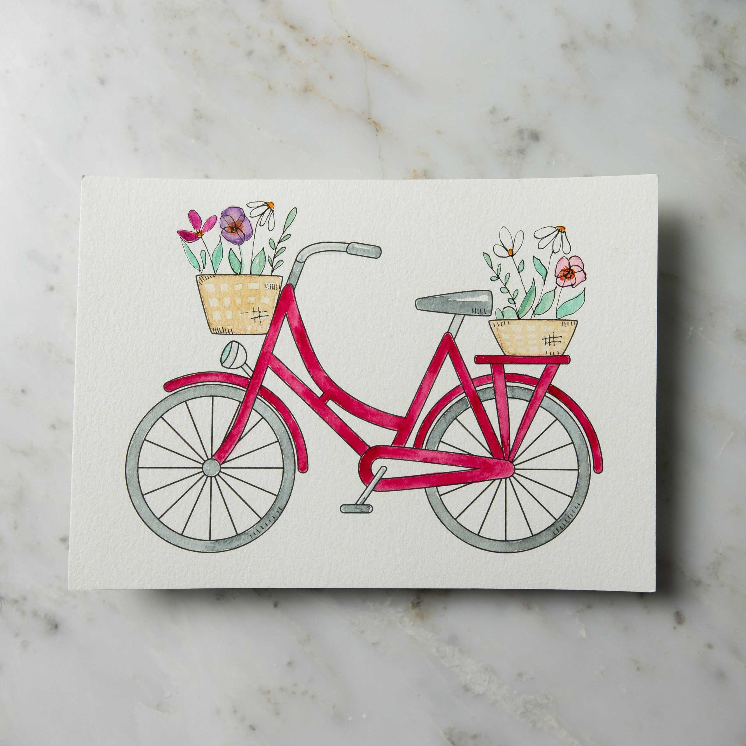 Bike & Baskets | Take & Paint - Image 2