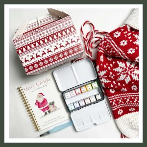 Merry & Bright a Little Pocket Book 4×6 | Watercolor Box Set